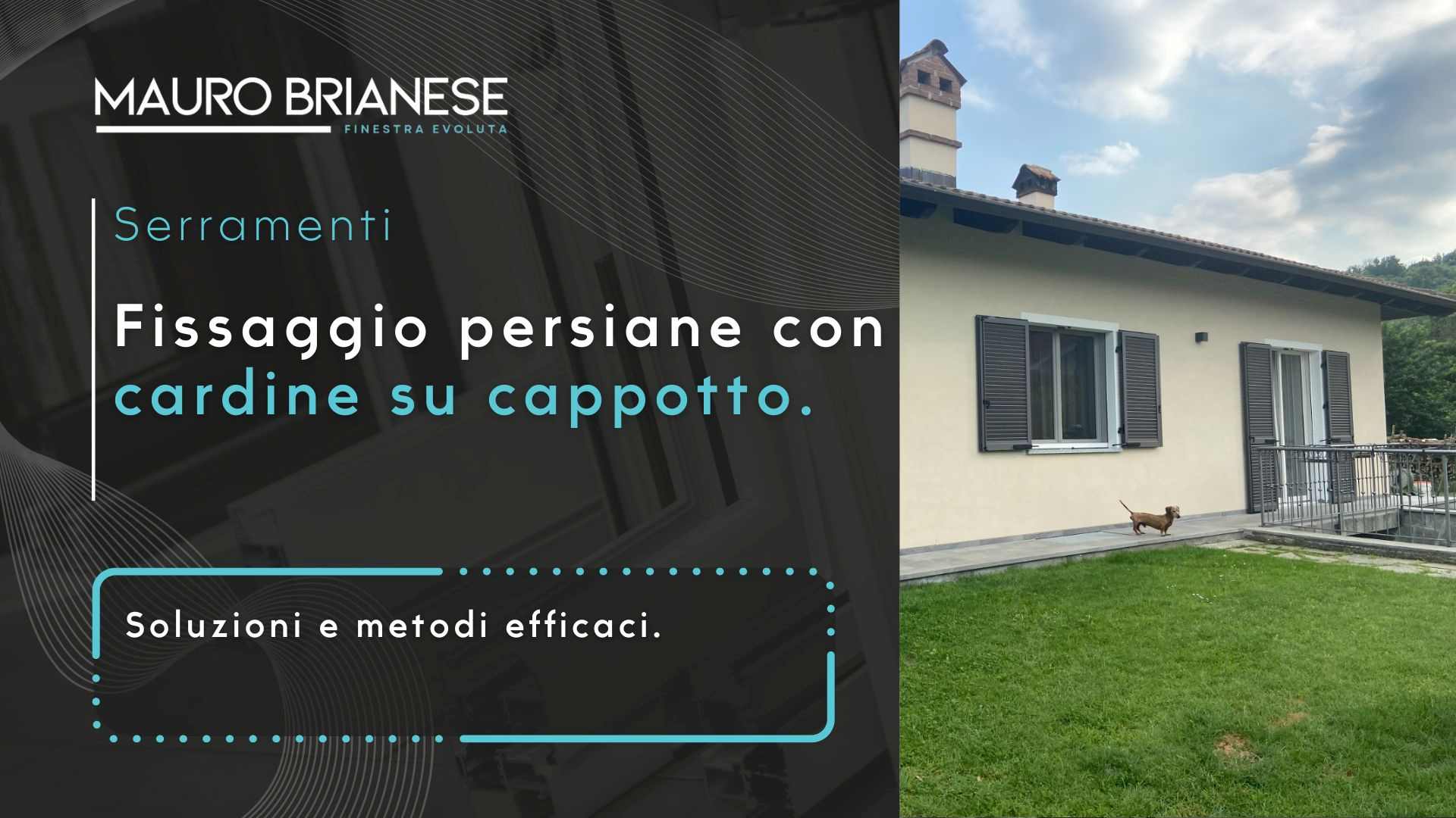 Fissaggio persiane con cardine su cappotto