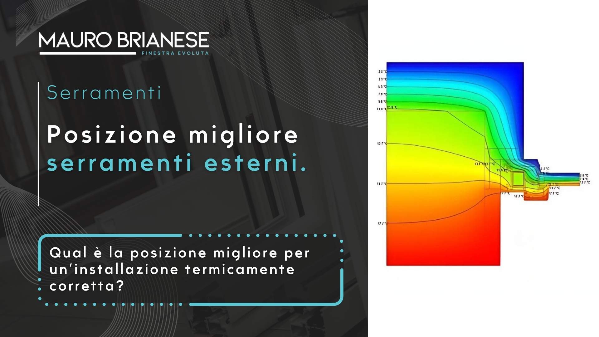 Serramenti esterni: qual è la posizione migliore per un'installazione termicamente corretta?