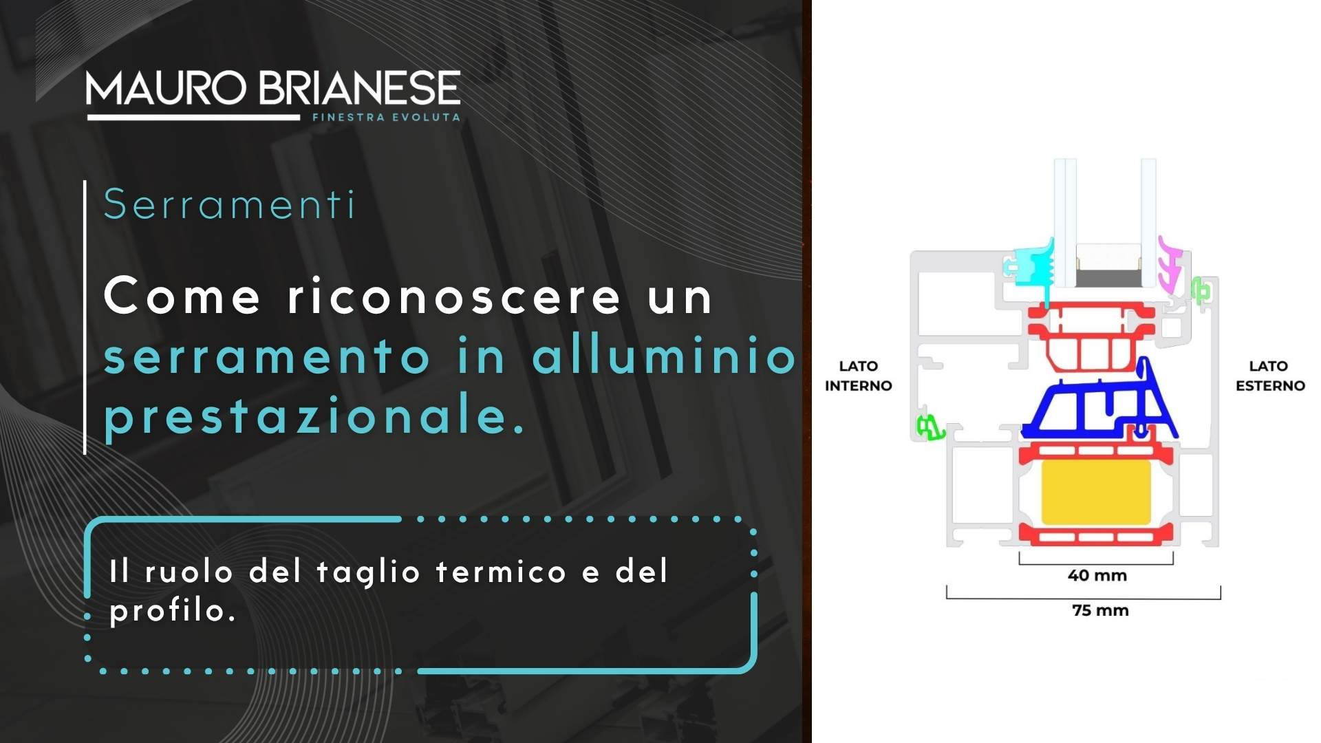 Infissi in alluminio a taglio termico