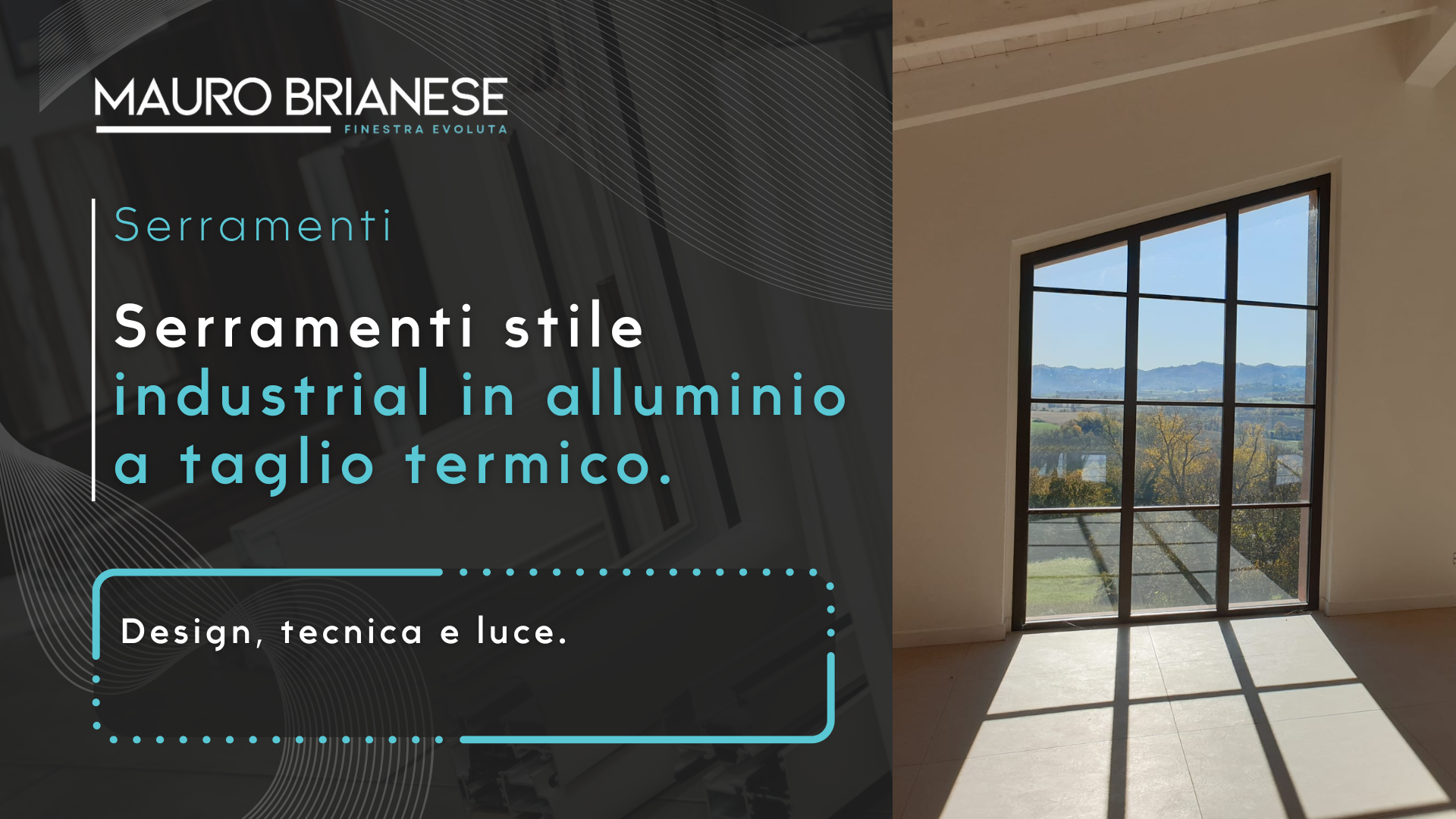 Serramenti stile industrial in alluminio