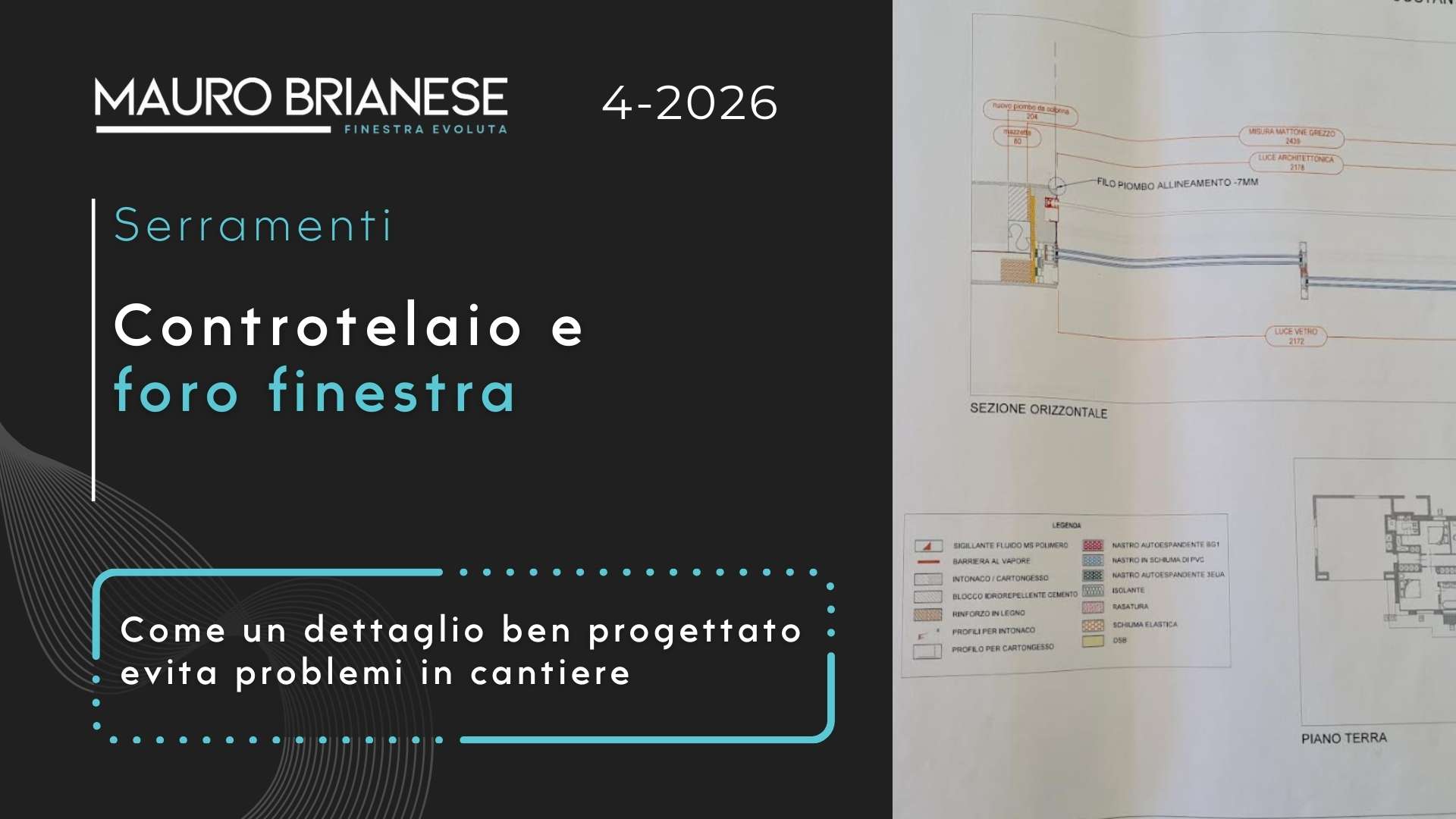 Controtelaio e foro finestra