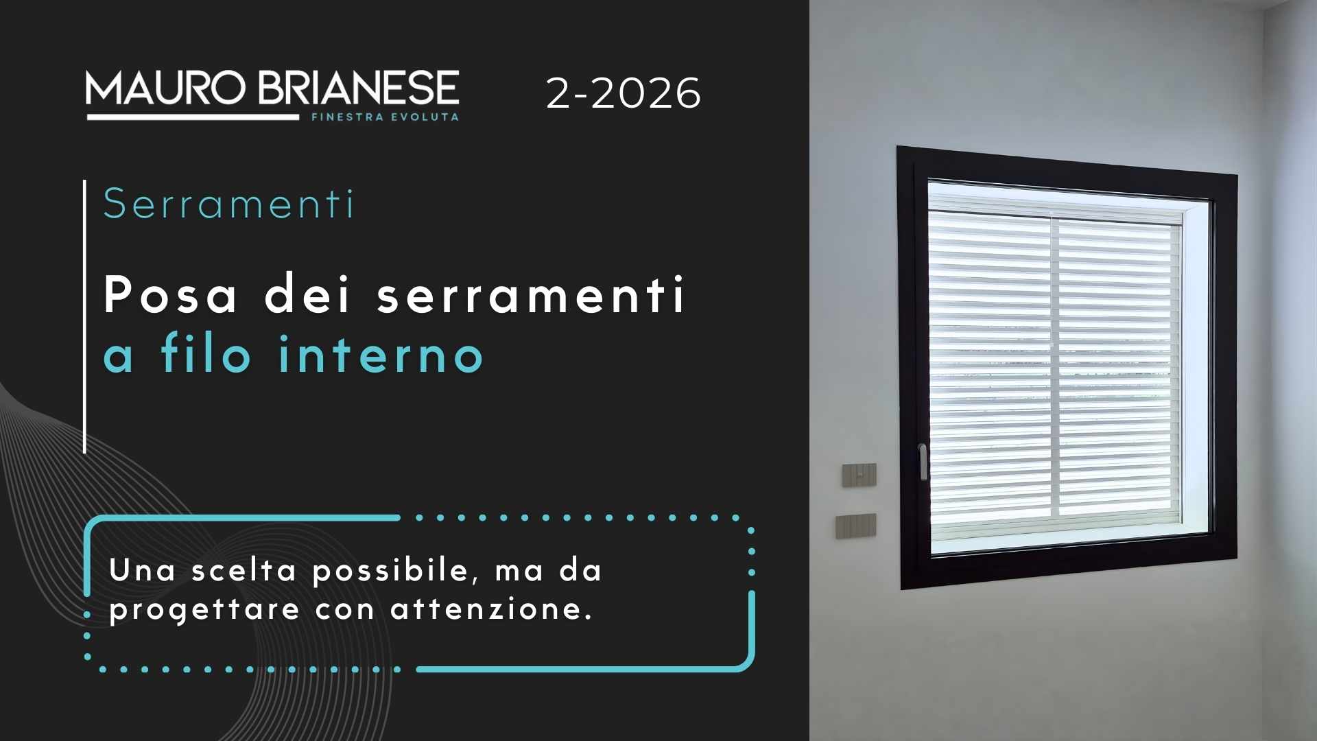 Posa dei serramenti a filo interno