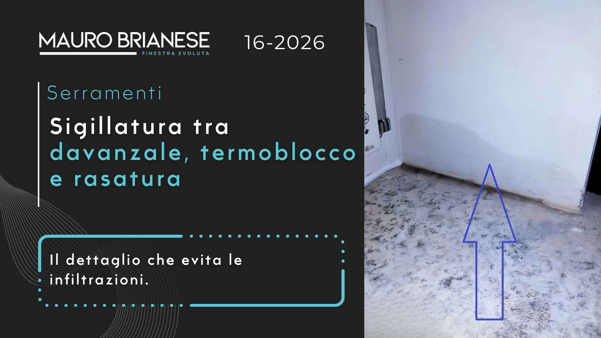 Sigillatura tra davanzale, termoblocco e rasatura
