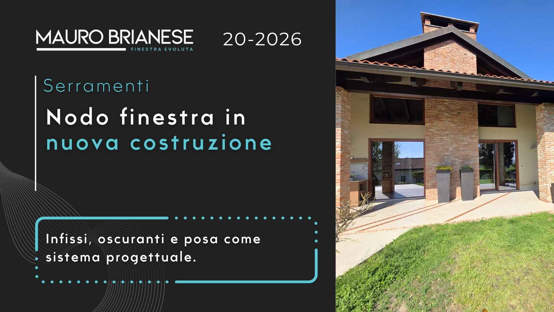 Nodo finestra in nuova costruzione